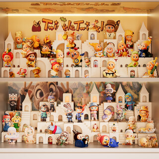 Ju cute blind box display rack diy module landscaping in the cabinet trendy figure storage rack with light cute piece collection pain cabinet ornaments lighted model-a+b module combination lamp*2+remote control*1 cabinet adaptation geometric landscaping