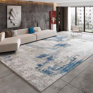 Xushansi carpet living room 2025 new style washable and wipeable light luxury new chinese style thickened imitation wool carpet living room light luxury blue meng sheng encrypted 140cm*200cm