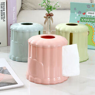 Fantasy tissue box coffee table paper box restaurant round paper tube living room paper box pink 1 pack