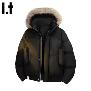 Chocoolate it winter trendy brand warm loose cotton jacket men's american retro high-end mountain sculpture casual versatile jacket black m recommended 90-120jin jin equals 0.5 kg