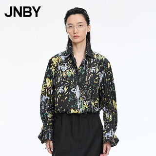 Jiangnan buyi (jnby) shopping mall same style 26 spring new arrival shirt loose long sleeves 5q1213820 797/yellow black m