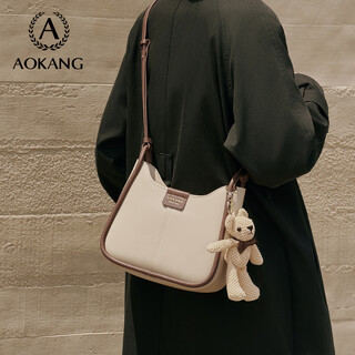 Aokang bag women's bag trendy cowhide bucket bag light luxury crossbody shoulder bag birthday new year gift for girlfriend and wife