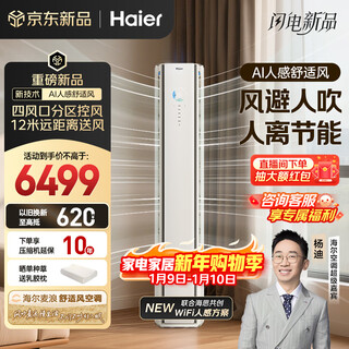 Haier air conditioner mailang comfort wind 3 hp new level energy efficiency frequency converter cooling and heating dual-row copper tube living room vertical cabinet state subsidy kfr-72lw/e2-1
