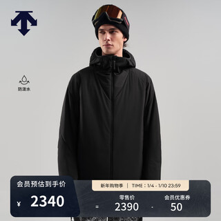 Descente desante snowboard series of cotton-padded clothes for men and women bk-black l (175/96a)