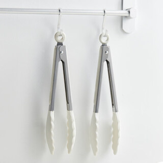 Kitchen food clips, steak clips, barbecue clips, grilling steak special clips, barbecue tools, white silicone food clips, 2 pack