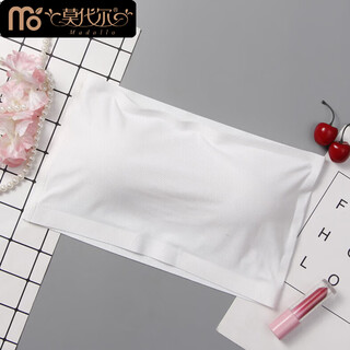 Modal seamless ice silk small breast tube top one piece invisible wrap chest one-line non-slip non-falling strapless underwear women's white mesh white one size