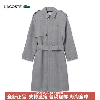 Crocodile (lacoste) french crocodile men's 25 autumn new plaid asymmetric windbreaker jacket bh9063 6pk/grey plaid s 46