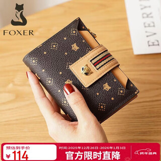Golden fox women's coin purse large capacity short two-fold card holder zipper money holder clutch bag new year's day gift for girls