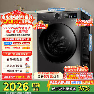 Littleswan 12kg fully automatic large-capacity drum washing machine, steam disinfection, warm air washing, 1.10 washing ratio, first-class energy efficiency, trade-in, brand subsidy td120v098wdt