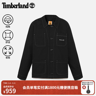 添柏岚（Timberland）官方男装工装夹克新款户外休闲舒适帆布|0YH32 0YH32001/黑色 XS