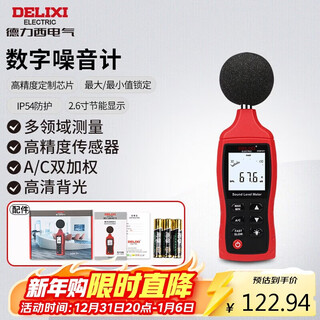 Delixi electric decibel meter household high-precision noise tester volume detector a/c double weighted d1