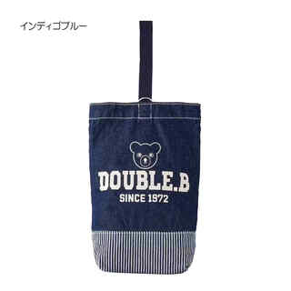 Mikihouse children's accessories double bee upper bag boys girls children's bags direct mail from japan indigo blue (33) --