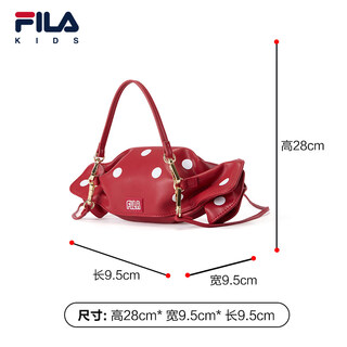 Fila children's accessories bags 2026 spring new women's and older crossbody bags dark red-frd