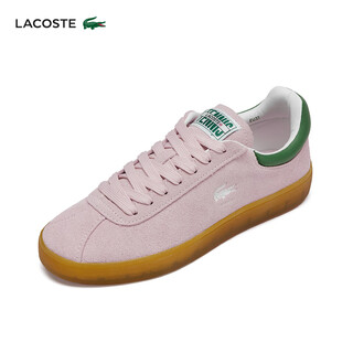 Lacoste french crocodile women's shoes 26 spring new fashion contrast color casual moral training shoes | 51sfa0083 anq/light pink/glue color 36 3.5