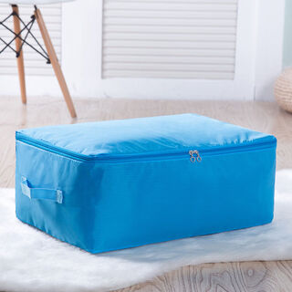 Fantasy quilt storage bag four sizes available clothing organizer supports making clothing storage bags pure blue medium size 55x35x20cm