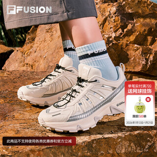 Fila fusion fila fashion brand women's shoes como y functional fashion shoes 2026 spring new casual shoes running shoes snow white/space silver-ss 35.5