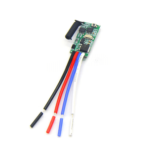 Small rf wireless remote control switch.7v4.5v9v12v24v battery dc power supply led light controller diy receiving module + taomu remote receiving module