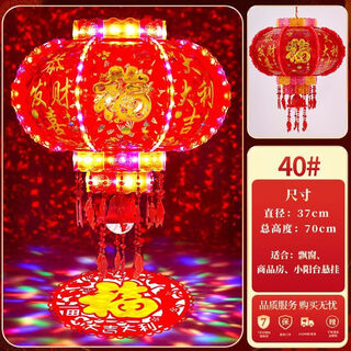 Xushansi 2026 colorful led horse lantern rotating crystal fortune decorative light balcony housewarming spring festival new year lantern double-layer disk exploding money from all directions + fortune projector lamp 80# diameter 51 cm 2 pcs