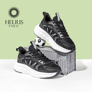 Helios children's shoes 2026 spring new mesh shoes men's and women's lightweight running shoes casual sports shoes black 39 inner length 25.3cm foot length approximately 23.8-24.3cm