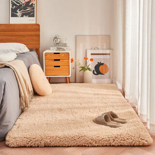Fantasy carpet, bedroom style, living room, coffee table, girl's room decoration, bedside blanket, plush floor mat, beige, ready for delivery, 3x2 meters