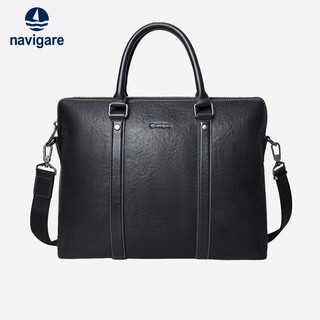 Navigare italian small sailing business men's handbag leather computer briefcase commuting large capacity new year gift