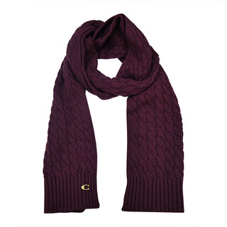 Coach brand logo - velvet scarf unisex couple style purple default f