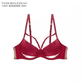 Victoria's style丨2026 neuer bh, sexy unterwäsche für frauen mit großen brüsten, kleinen push-up- und seitenbrüsten, rotes einzelstück 95d 42