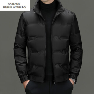Emporio armani ea7 armani 2026 autumn and winter new thin down jacket men's stand collar white duck down short jacket popular jacket black l
