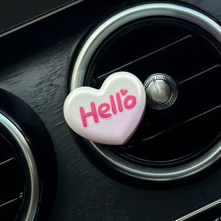 Yusenyi cute cat cartoon fragrance car perfume kt aromatherapy expansion jewelry stone ornaments car air outlet decoration car interior black leather pink and white hello love pink and white hello love