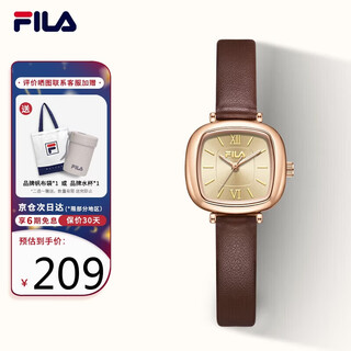 Fila watch women's retro light luxury college student small square watch new year gift student watch 6572-101f