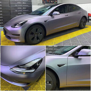 Othertesla model y3 color changing film full car film color changing pet color changing film huayue pink pepper white sunburst purple capri gray purple limited to store construction in shanghai area