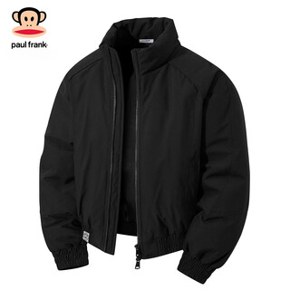 Big mouth monkey (paul frank) american flight jacket men's 2025 autumn and winter new style casual warm velvet jacket jacket clothing black official authentic xl recommended 160-180jin jin equals 0.5 kg