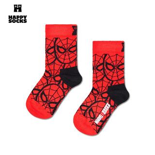 Happy socks 25th autumn and winter new product mid-calf socks children's socks autumn and winter breathable socks for boys and girls red spider-man 7-9y