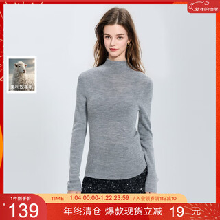 Tricolor 100 wool 2025 winter new half turtleneck sweater bottoming shirt for women