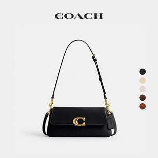 Coach gift new women's jet shoulder bag cow leather genuine leather crossbody bag winter high-end women's bag b4/black