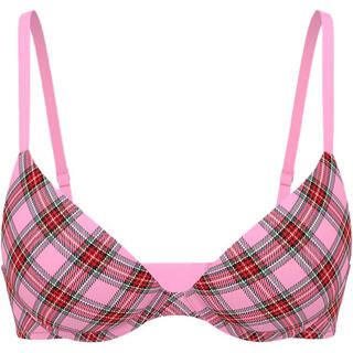 Victoria's secret versatile push-up plaid bra women's pink s 32d