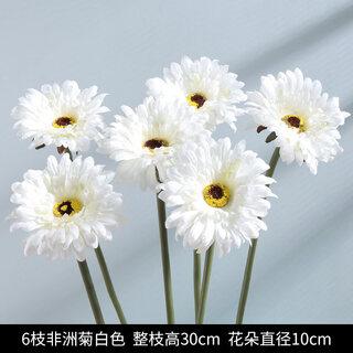 Pupan artificial plant flower potted indoor daisy ornaments sunflower artificial flower decoration dry flower set bouquet artificial flower 6 gerbera white