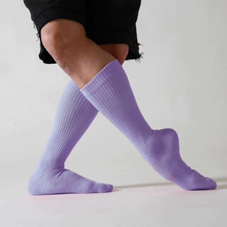 Shijanu modern dance socks non-slip practice socks yoga ballet men and women thickened roland purple_thick and high elastic 35-43