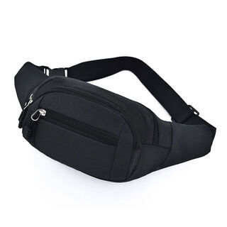 Ye yu sports waist bag unisex running mobile phone bag multi-functional waterproof invisible fitness belt cross-body chest bag 1950 black