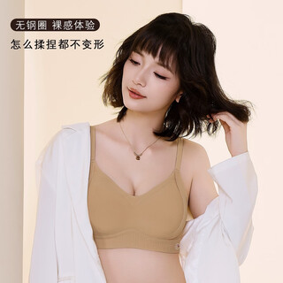 Oeing underwear for women without steel rings, push-up and thickening, small breast bra, secondary breast reduction, anti-sagging, flat chest special show big push-up bra, liquid foundation m 34/75ab