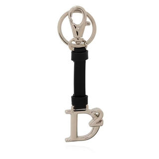 Dsquared2 (dsquared2) fw23 light luxury men's logo pendant hook clip keychain black one size