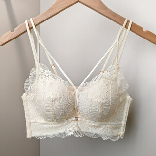 Victoria's secret sexy thickened bra lace cross strap bra set women's push up beautiful back deep v red zodiac year underwear sexy secret champagne 70a