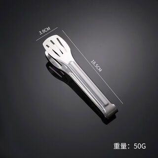 Pupan three-line stainless steel food clips thickened food clips frying barbecue clips steak steamed bread bread barbecue clips buffet stainless steel three-line clips 7 inches 18 points 5cm