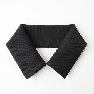 Fat donglai's same style down jacket collar protective cover anti-dirty pure cotton threaded collar cover knitted collar men's and women's cotton coat outer black fine threaded collar