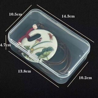 Fantasy transparent plastic box large-capacity storage box handbook flip-top student dormitory organizing box shoe box storage box a4 box short flat style 14.2*10.5*4.7cm