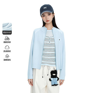 Leding shopping mall same style sports style zipper cardigan spring new fashion stand collar jacket c8edg1340 melting ice blue (ready stock) s