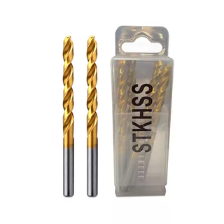 Sushssstkhss straight shank titanium-plated twist drill bit boxed m42 high cobalt stainless steel special high hardness perforated steel plate straight shank drill bit 6.7mm