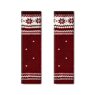 Pami fair isle gray socks women's spring and summer bubble socks japanese warm leg covers with snow boots spring mid-calf stockings red - pack 1 pair one size