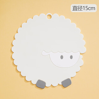 Yusenyi student table mat cartoon silicone insulation mat high temperature resistant pot mat dining table coaster plate mat placemat 15*15 gray 1 piece simple and practical