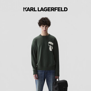 Karl lagerfeld karl lagerfeld 100% sheep wool sweater knitted pullover 25 winter men's clothing lafayette